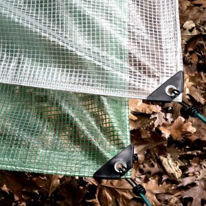 Heavy Duty Reinforcing Clear Mesh Tarpaulin Heavy Duty Reinforcing Clear Mesh Tarpaulin