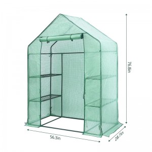 3 Tier 4 Wired Shelves Indoor and Outdoor PE Greenhouse for Garden/Patio/Backyard/Balcony 3 Tier 4 Wired Shelves Indoor and Outdoor PE Greenhouse 2