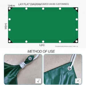 450g/m² Green PVC Tarp 450gm² Green PVC Tarp 1