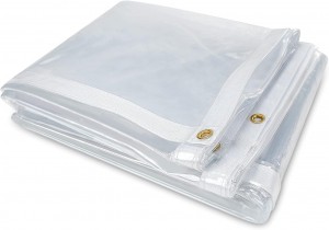 6′ x 8′ Clear Vinyl Tarp Super Heavy Duty 20 Mil Transparent Waterproof PVC Tarpaulin with Brass Grommets 6' x 8' Clear Vinyl Tarp Super Heavy Duty 20 Mil Transparent Waterproof PVC Tarpaulin with Brass Grommets 5