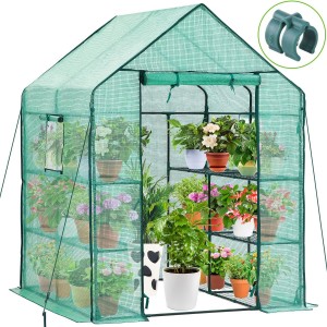 Greenhouse for Outdoors with Durable PE Cover