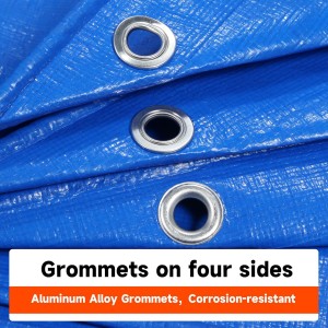 Ojuse Eru nla 30×40 Tarpaulin ti ko ni omi pẹlu Irin Grommets Iṣẹ Eru nla 30x40 Mabomire Tarpaulin 2