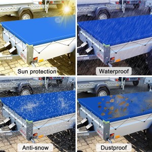 ຜ້າກັນນ້ຳແບນ 208 x 114 x 10 cm Trailer Cover PVC Waterproof and Tear-Resistant Tarpaulin7