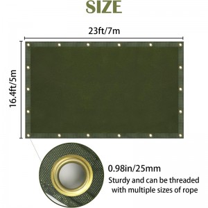 Tấm vải phủ silicon hữu cơ không thấm nước nặng với grommets và các cạnh được gia cố không thấm nước silicone silicon phủ vải bạt 2