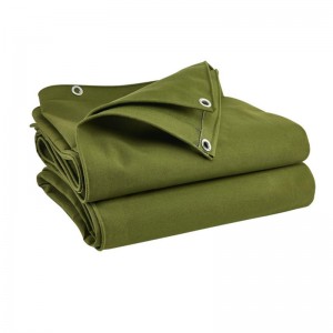 12′ x 20′ 12oz Heavy Duty Water Resistant Green Canvas Tarp para sa Outdoor Garden Roof