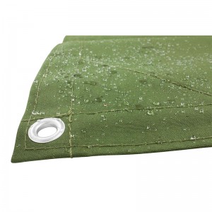 12′ x 20′ 12oz Heavy Duty Water Resistant Green Canvas Tarp for Outdoor Garden Roof canvas cover 3