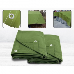 6′ x 8′ Dark Brown Canvas Tarp 10oz Heavy Duty Metsing tarp4